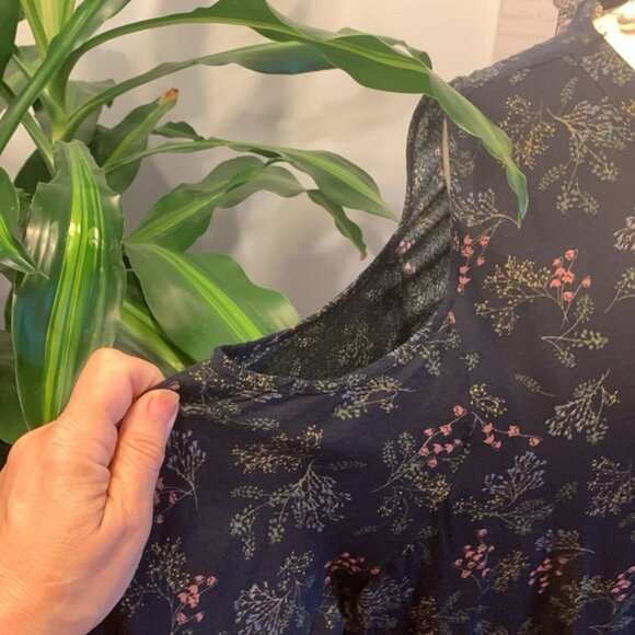 George Navy Blue Floral Cold Shoulder Top - Picture 2 of 8